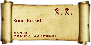 Kner Keled névjegykártya